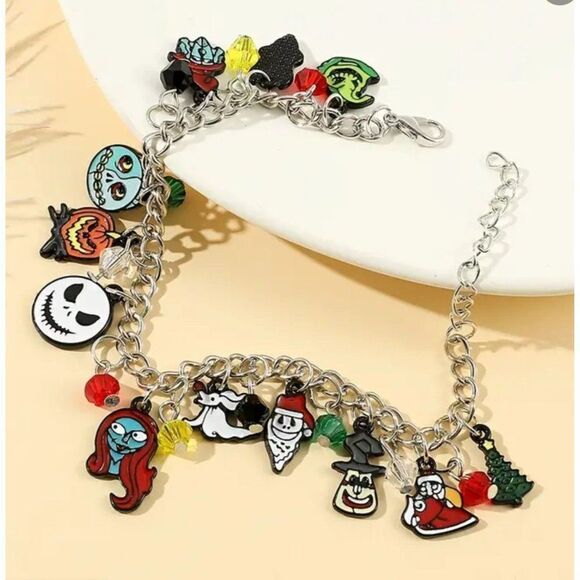 Brand New! Nightmare Before Christmas Charm Bracelet Jack Sally Zero and the gan - Picture 2 of 4